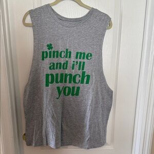 Hot Topic St. Patrick’s Day Gray Tank Top